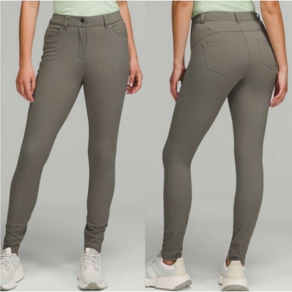 Lululemon City Sleek Slim-Fit 5 Pocket HR Pant Size 32 Grey Sage